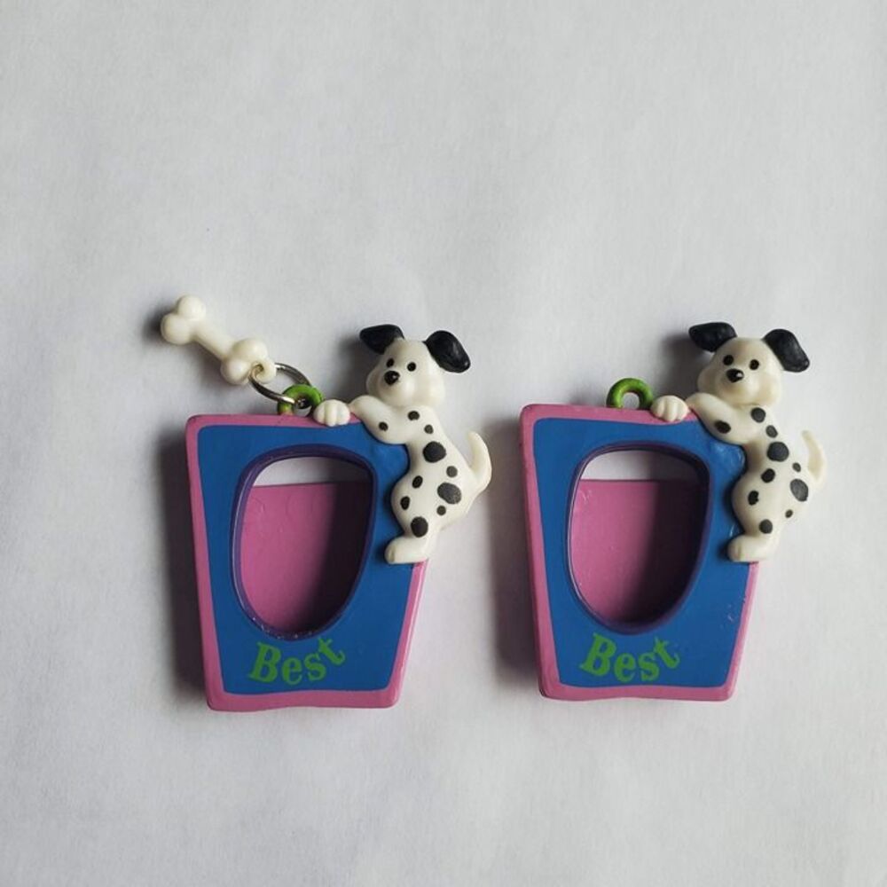 vintage Disney 101 dalmatians best friends keychains picture frame 90s